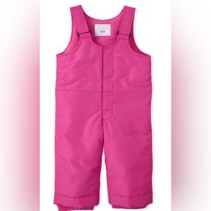 Toddler Girls Snow Overalls - Fall Fuchsia - 5T